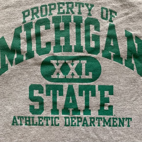 Vintage Michigan State Spartans Long-Sleeve T-Shirt. Medium. Steve & Barry's. - Picture 5 of 9